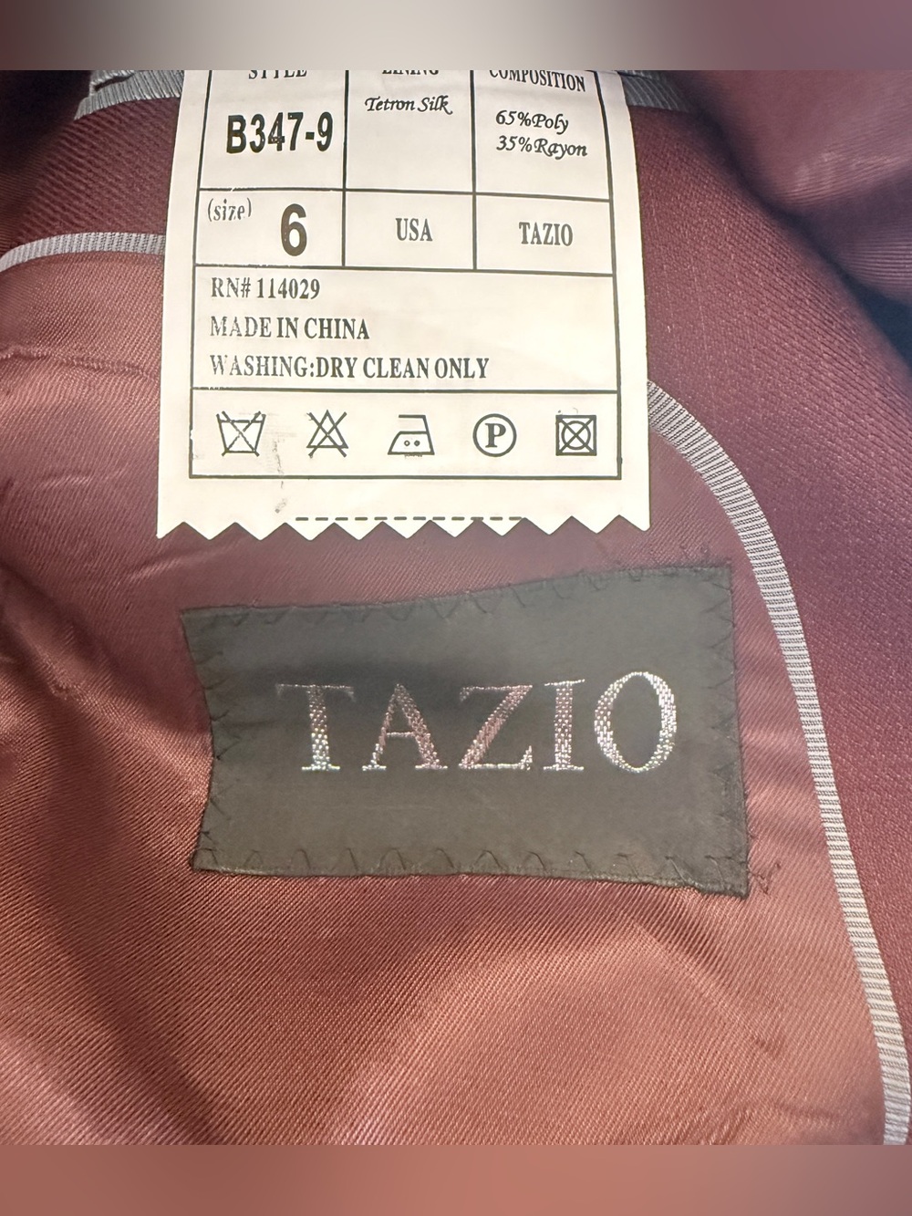 Tazio Boys 3 piece maroon suit Sz 6 EUC Jacket Vest Pants KWW - Picture 9 of 10